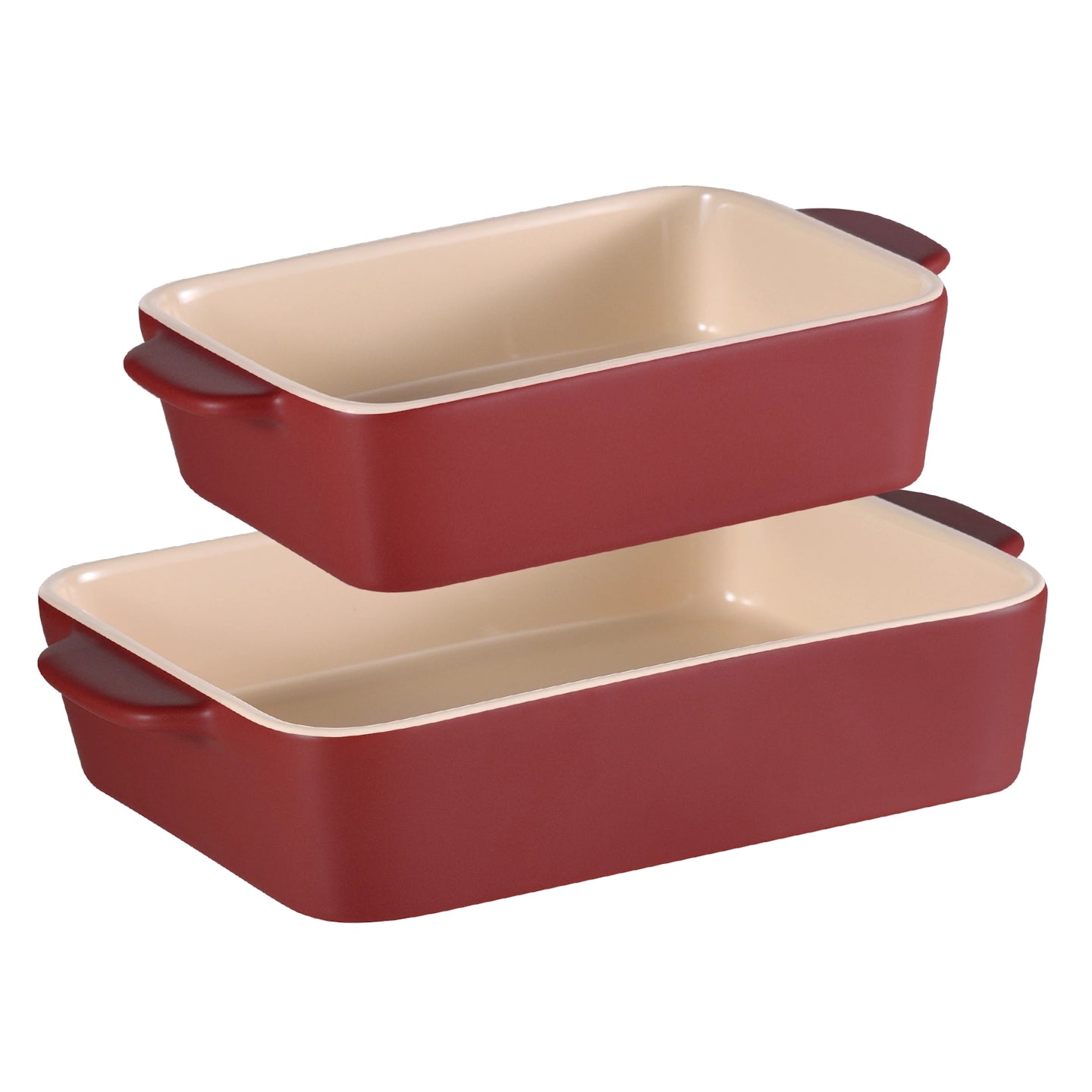 Set 2 Bandejas de Horno de Gres Maroon - Bergner
